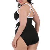 InstantFigure Plus Size Two-Tone One Piece Swimsuit 13306PC